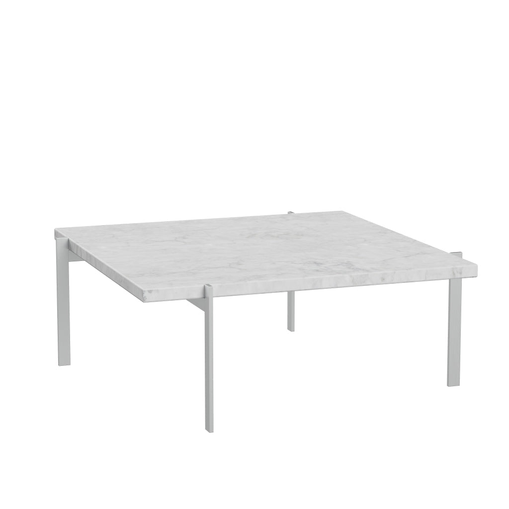 Fritz Hansen PK61 kaffebord 80 cm, vit matslet marmor