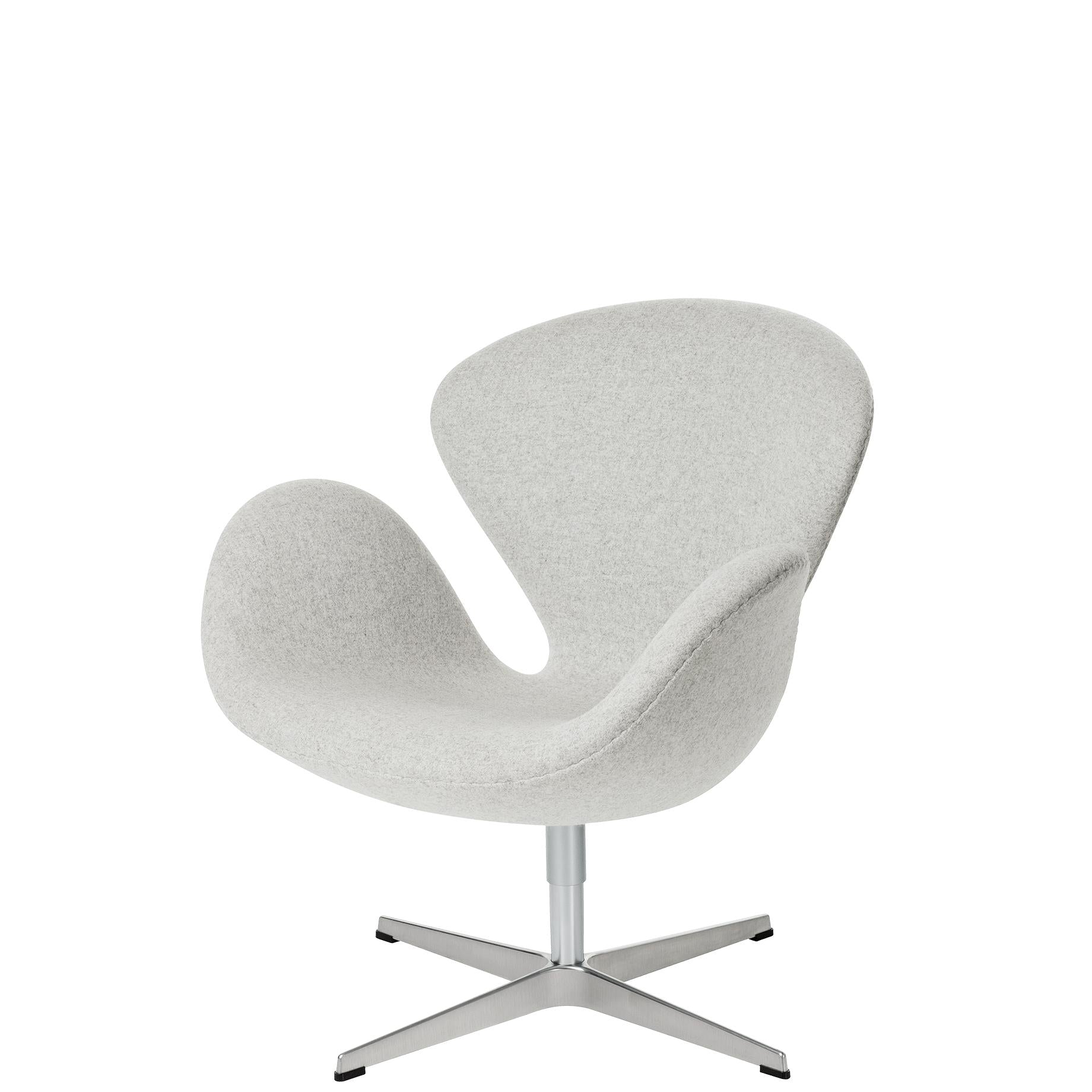 Fritz Hansen Swan Lounge Chair Tyg, Divina Melange Light Grey