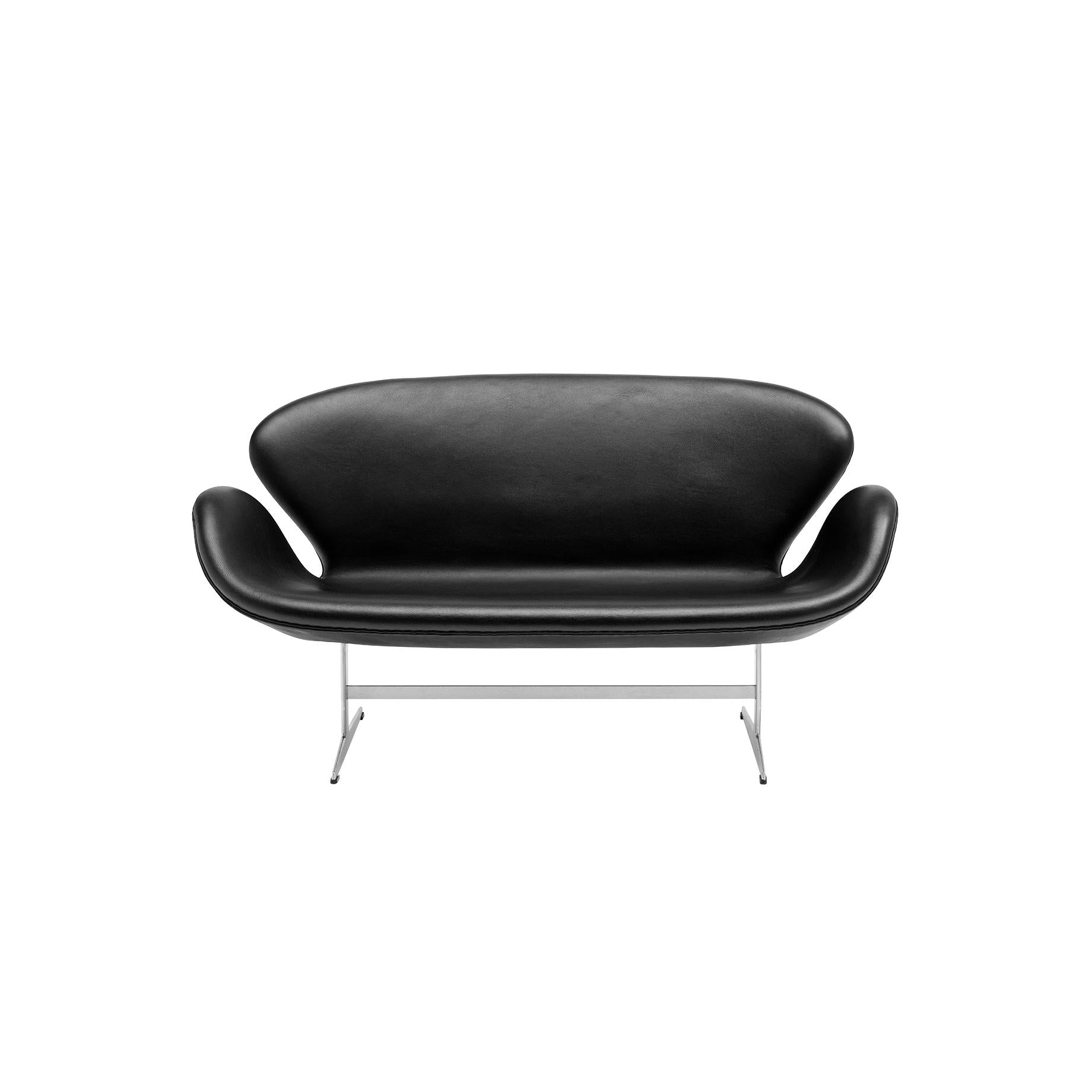 Fritz Hansen Swans soffa 2-person, elegans svart