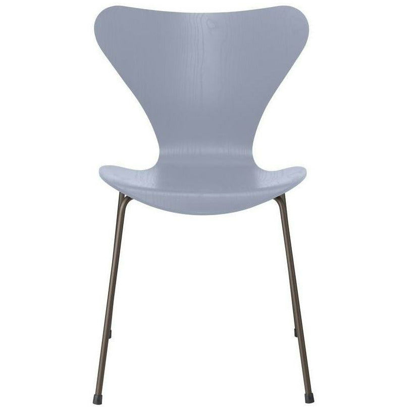 Fritz Hansen Serie 7 stol färgad fråga lavendel blå skald, brun brons ben