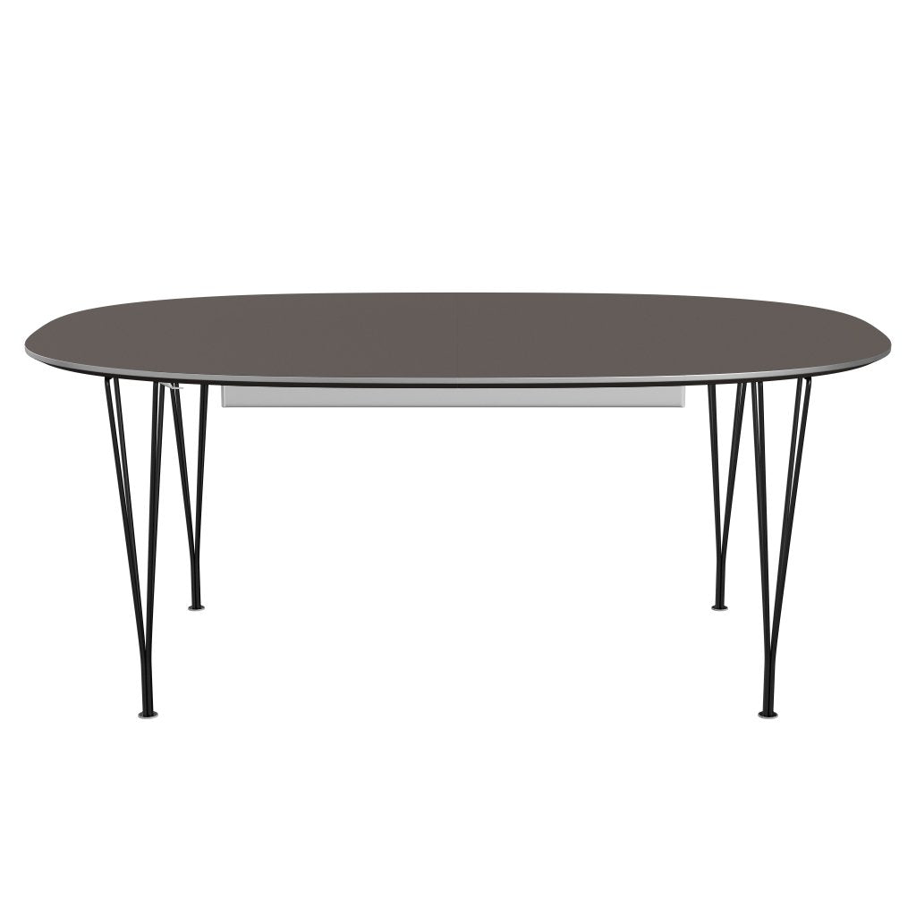 Fritz Hansen Superellipse Pull -out Table Svart/grått laminat, 300x120 cm