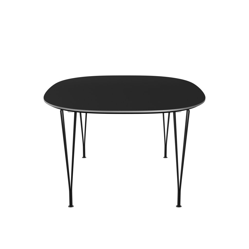 Fritz Hansen Superellipse Pull -out Table Svart/svart laminat, 300x120 cm