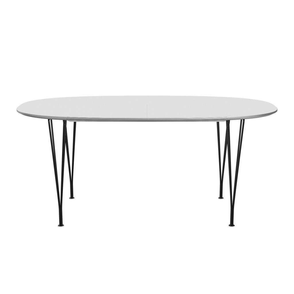 Fritz Hansen Superellipse Pull -out Table Svart och vitt laminat, 270x100 cm