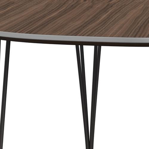 Fritz Hansen Superellipse Pull -out Table Warm Graphite/Walnut Veneer, 270x100 cm