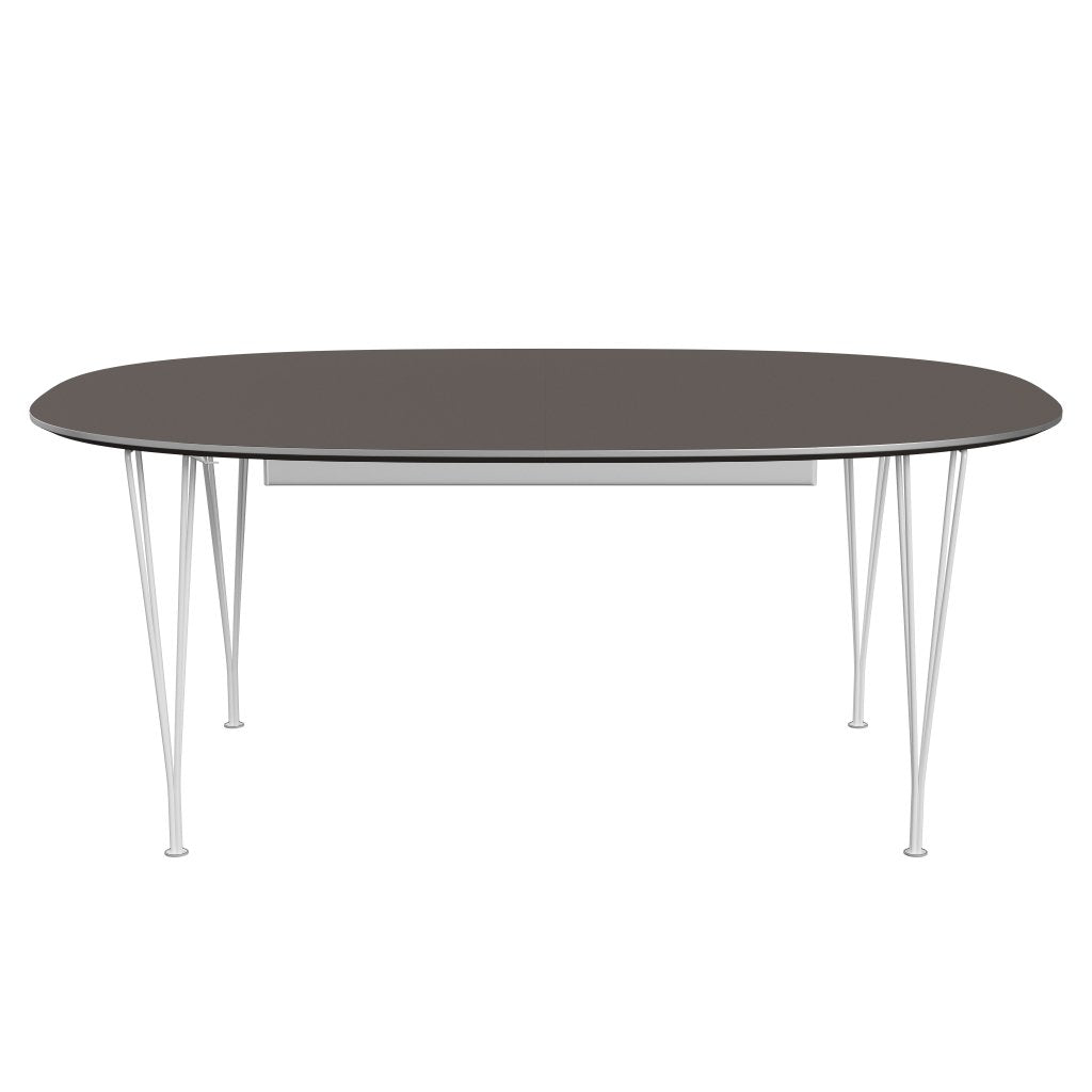 Fritz Hansen Superellipse Pull -out Table White/Grey Laminat, 300x120 cm