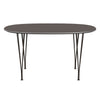 Fritz Hansen Superellipse matbord brun brons/grå laminat, 135x90 cm