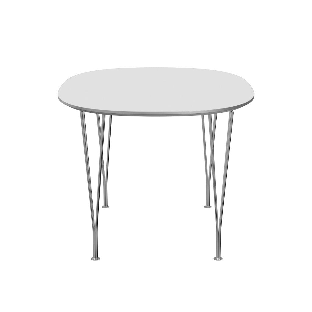 Fritz Hansen Superellipse matbord kromat stål/vitt laminat, 135x90 cm