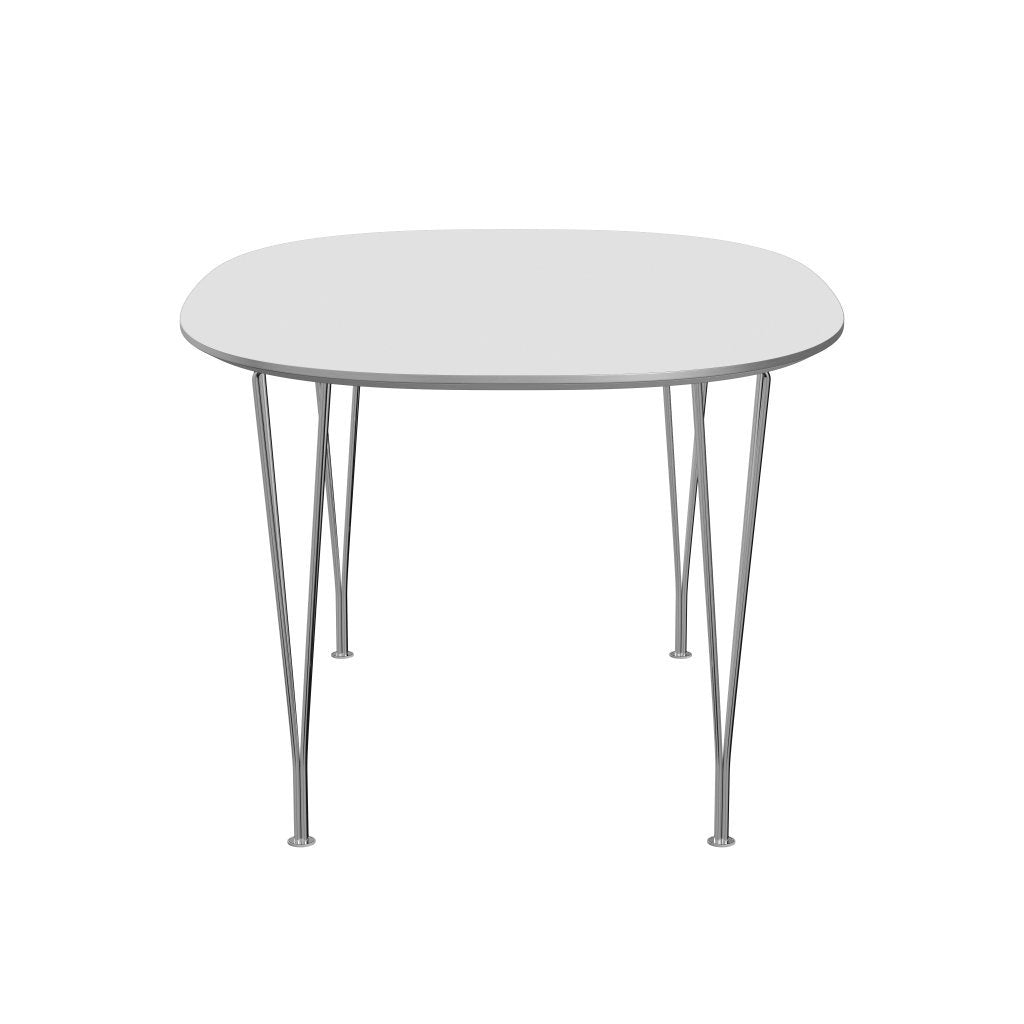 Fritz Hansen Superellipse matbord kromat stål/vitt laminat, 150x100 cm