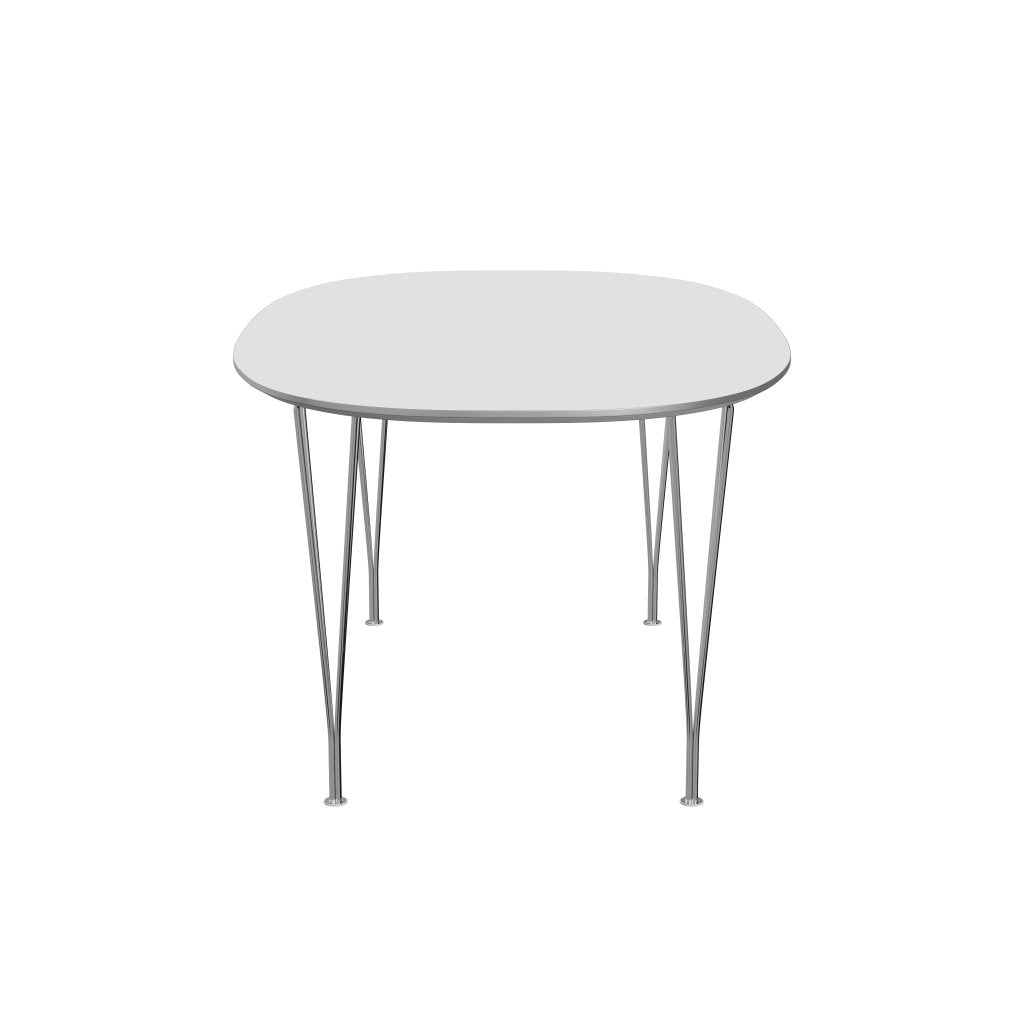 Fritz Hansen Superellipse matbord kromat stål/vitt laminat, 170x100 cm