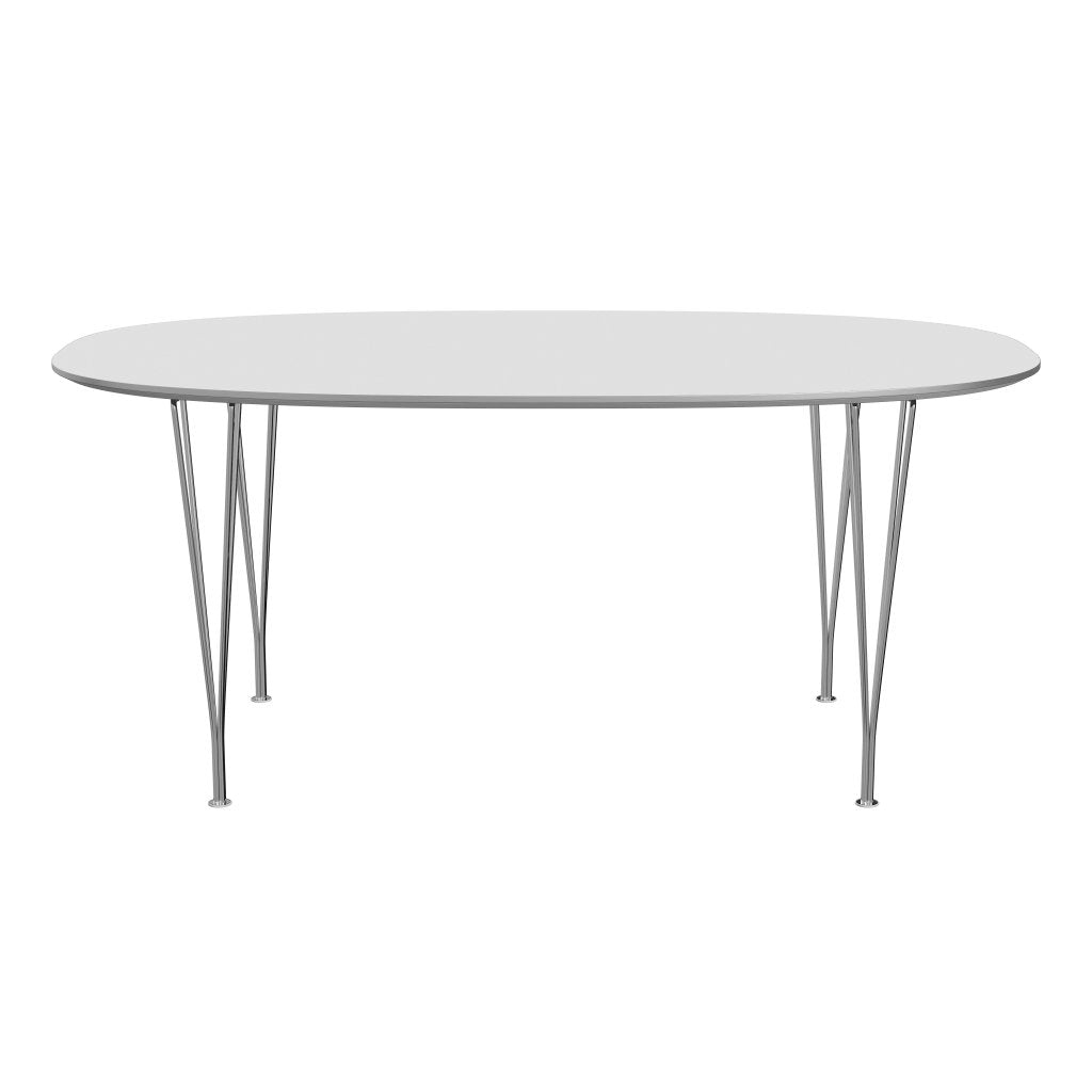 Fritz Hansen Superellipse matbord kromat stål/vitt laminat, 170x100 cm