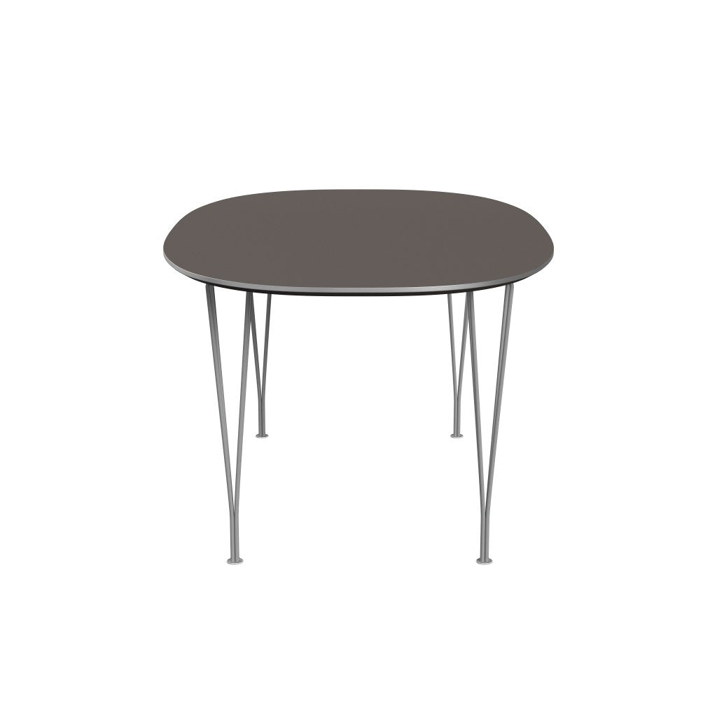 Fritz Hansen Superellipse matbord grå pulver belagd/grå laminat, 170x100 cm