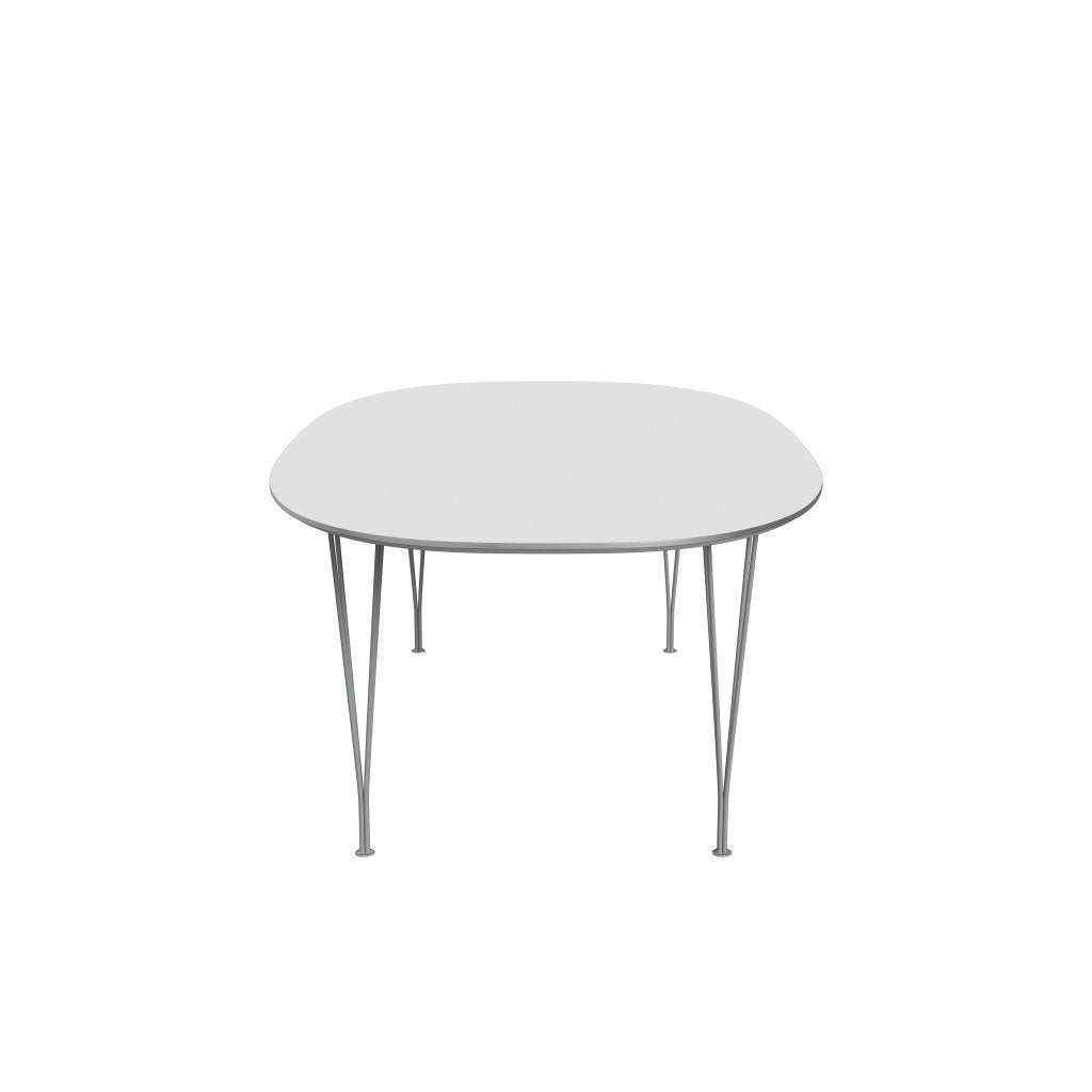 Fritz Hansen Superellipse matbord grå pulver belagd/vit laminat, 240x120 cm