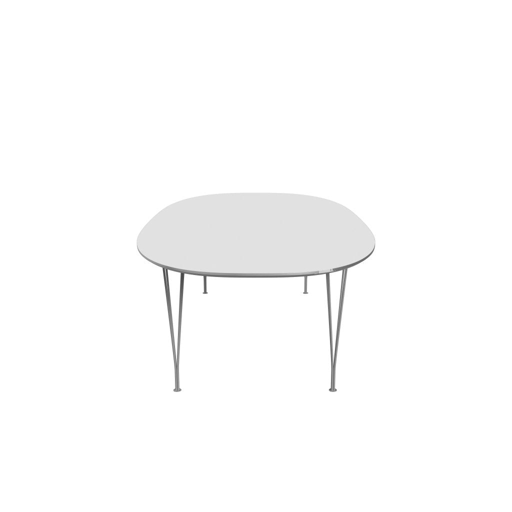 Fritz Hansen Superellipse matbord grå pulver belagd/vit laminat, 300x130 cm