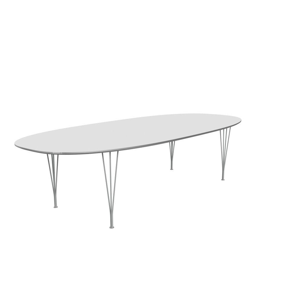 Fritz Hansen Superellipse matbord nio grå/vit laminat, 300x130 cm