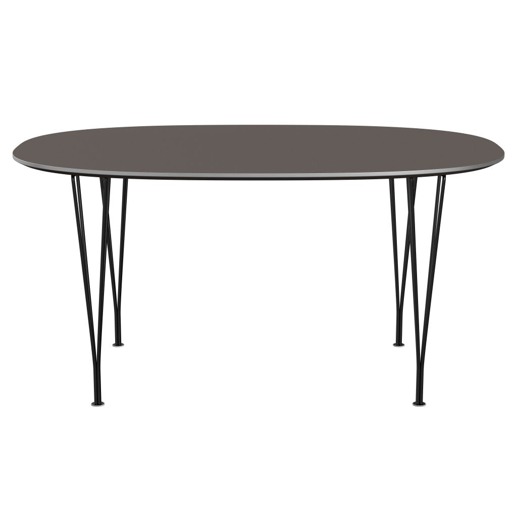 Fritz Hansen Superellipse matbord svart/grå laminat, 150x100 cm