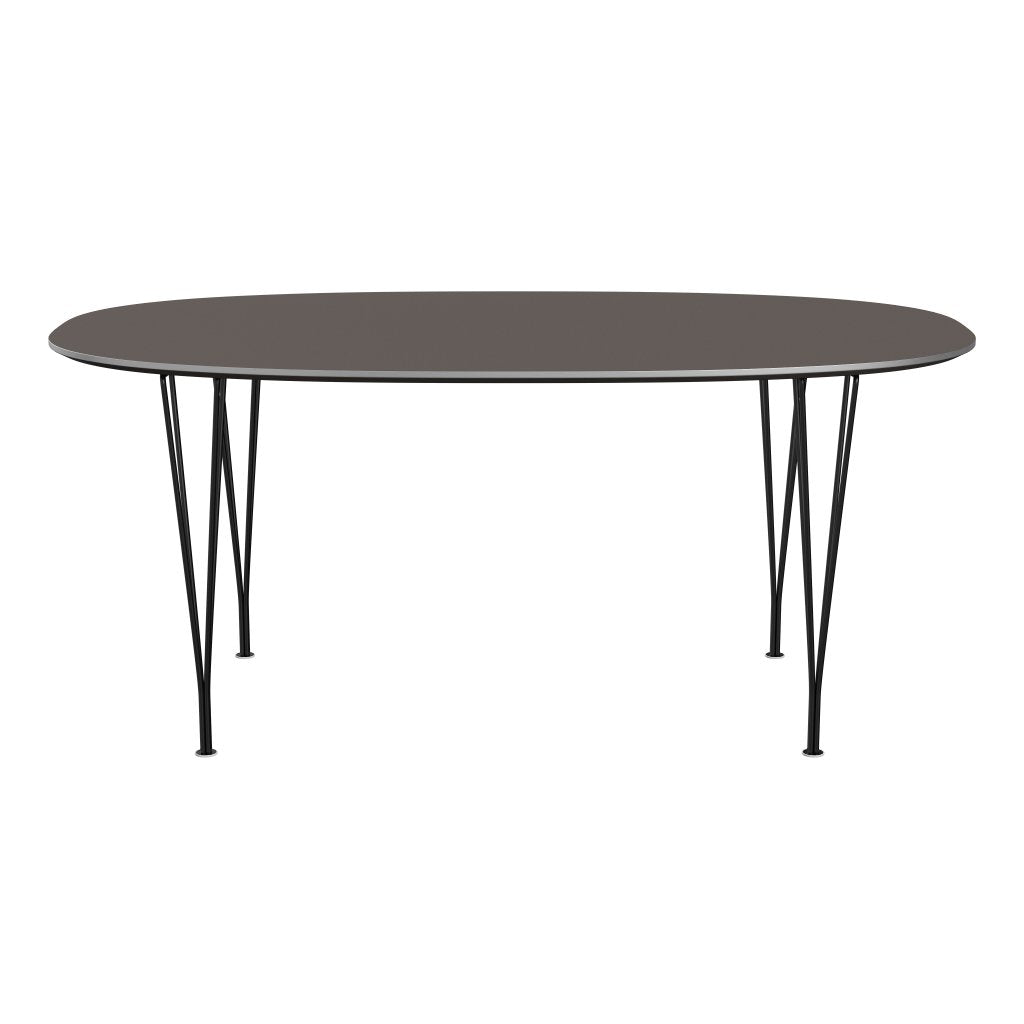 Fritz Hansen Superellipse matbord svart/grå laminat, 170x100 cm