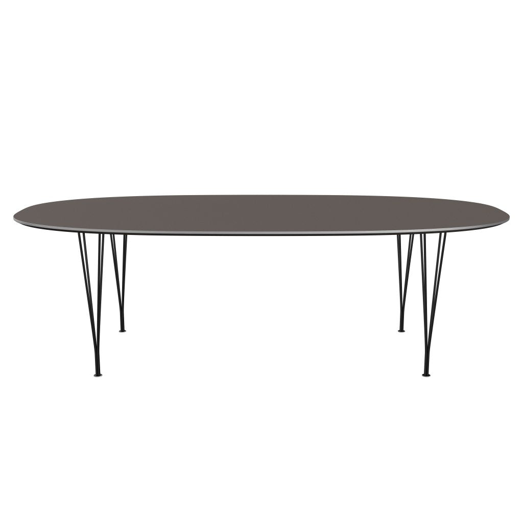 Fritz Hansen Superellipse matbord svart/grå laminat, 240x120 cm