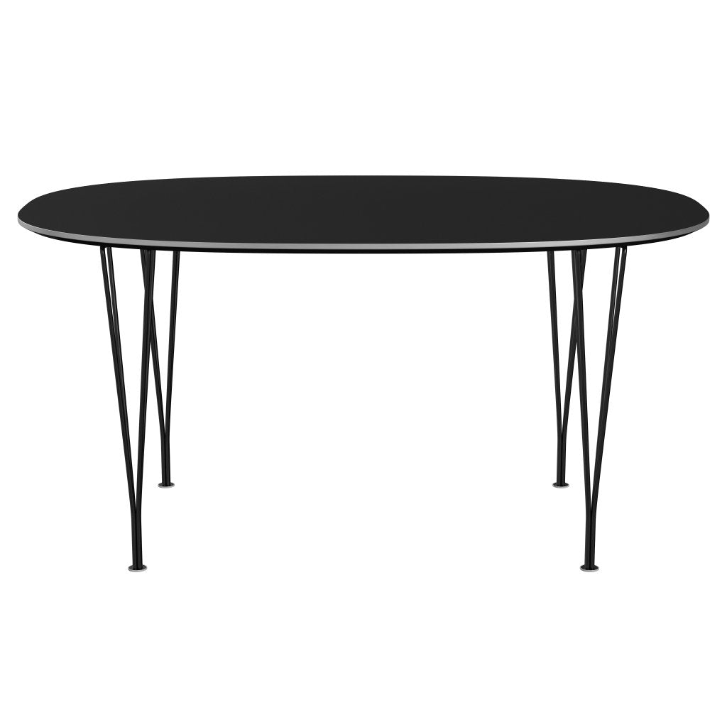 Fritz Hansen Superellipse matbord svart/svart laminat, 150x100 cm