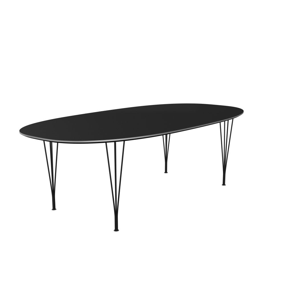 Fritz Hansen Superellipse matbord svart/svart laminat, 240x120 cm