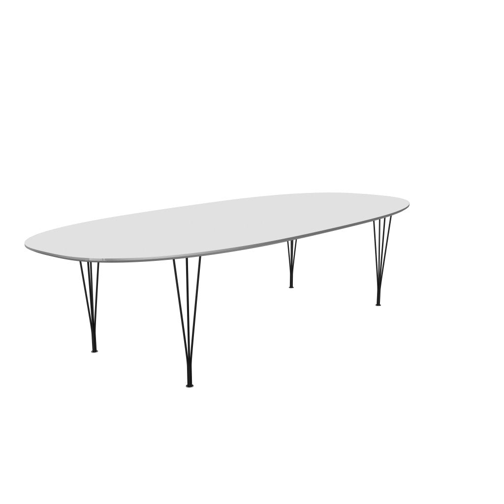 Fritz Hansen Superellipse matbord svartvitt laminat, 300x130 cm