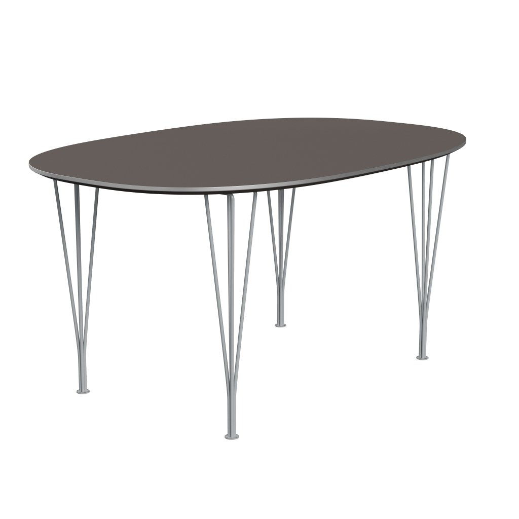 Fritz Hansen Superellipse matbord silvergrå/grå laminat, 150x100 cm