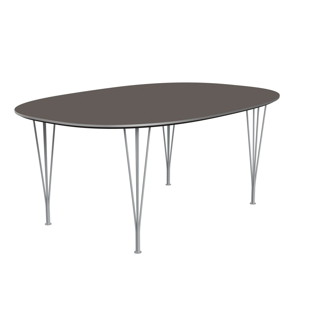 Fritz Hansen Superellipse matbord silvergrå/grå laminat, 180x120 cm
