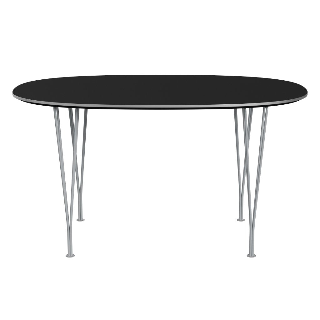 Fritz Hansen Superellipse matbord silvergrå/svart laminat, 135x90 cm
