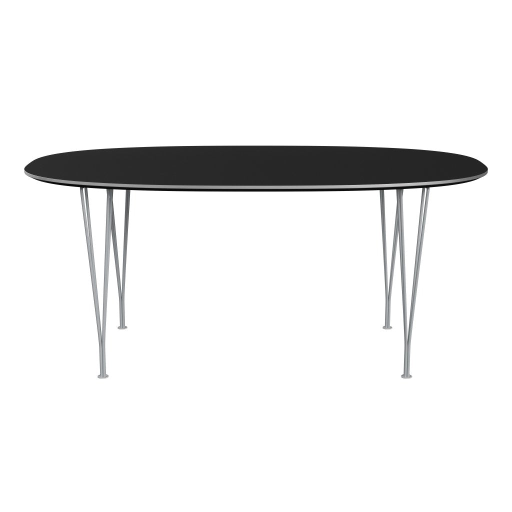 Fritz Hansen Superellipse matbord silvergrå/svart laminat, 170x100 cm