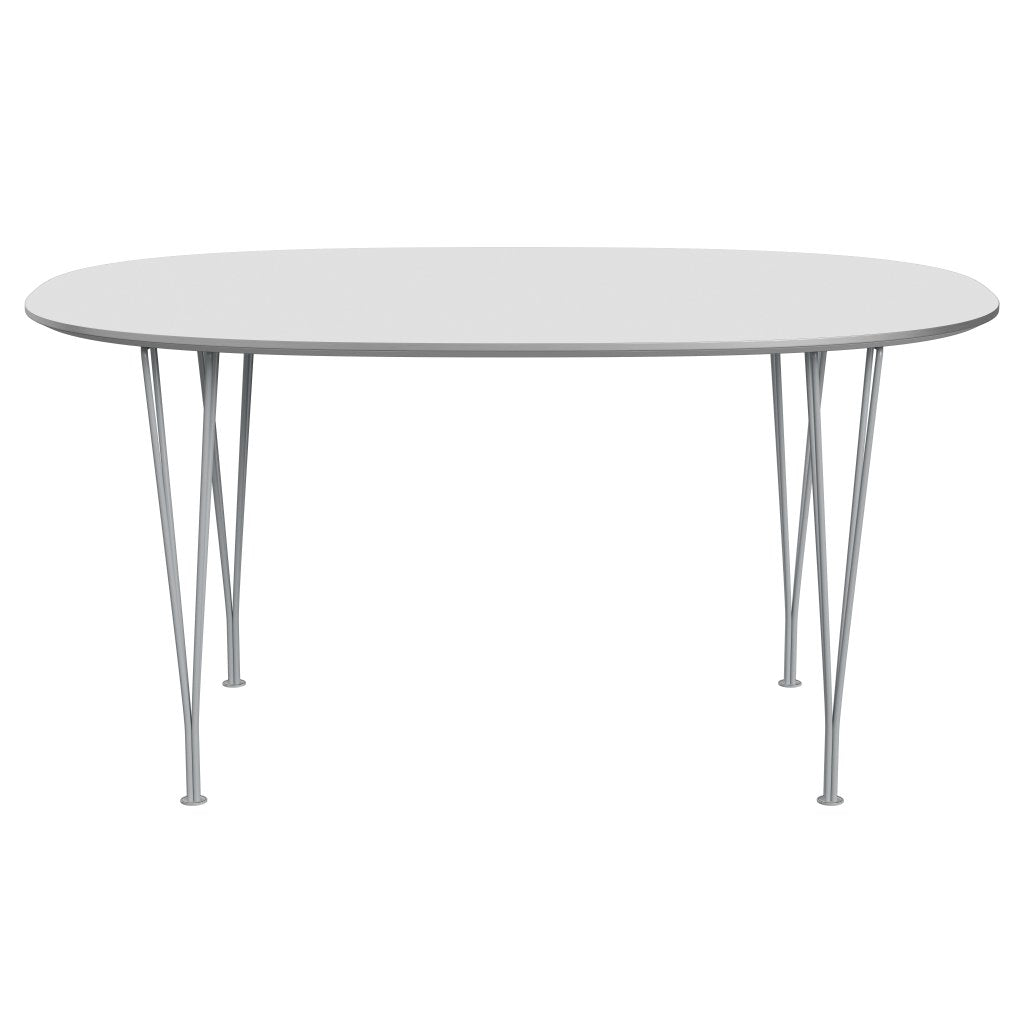 Fritz Hansen Superellipse matbord silvergrå/vitt laminat, 150x100 cm