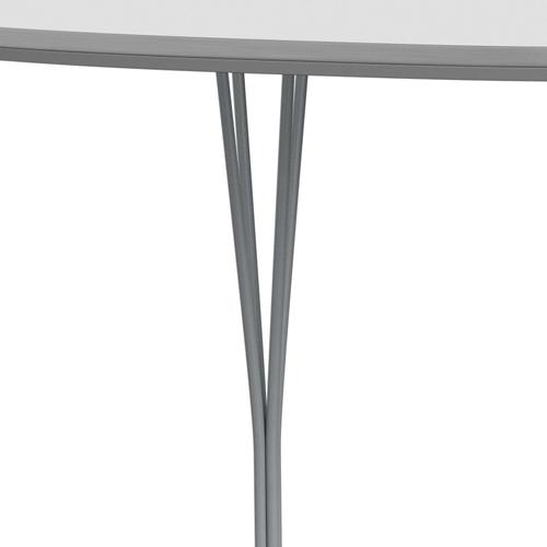 Fritz Hansen Superellipse matbord silvergrå/vitt laminat, 180x120 cm