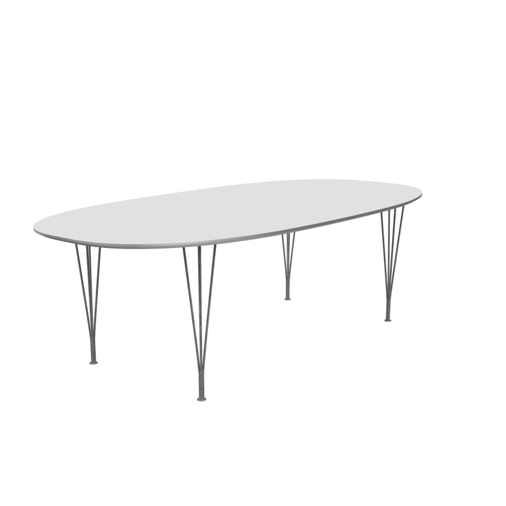 Fritz Hansen Superellipse matbord silvergrå/vitt laminat, 240x120 cm