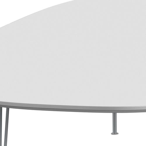 Fritz Hansen Superellipse matbord silvergrå/vitt laminat, 300x130 cm