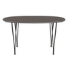 Fritz Hansen Superellipse matbord varmt grafit/grå laminat, 135x90 cm