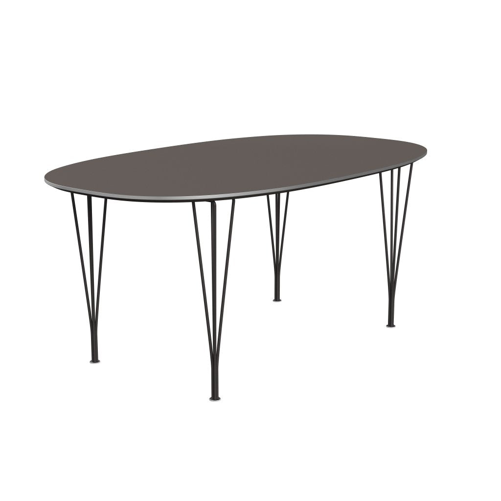 Fritz Hansen Superellipse matbord varmt grafit/grå laminat, 170x100 cm