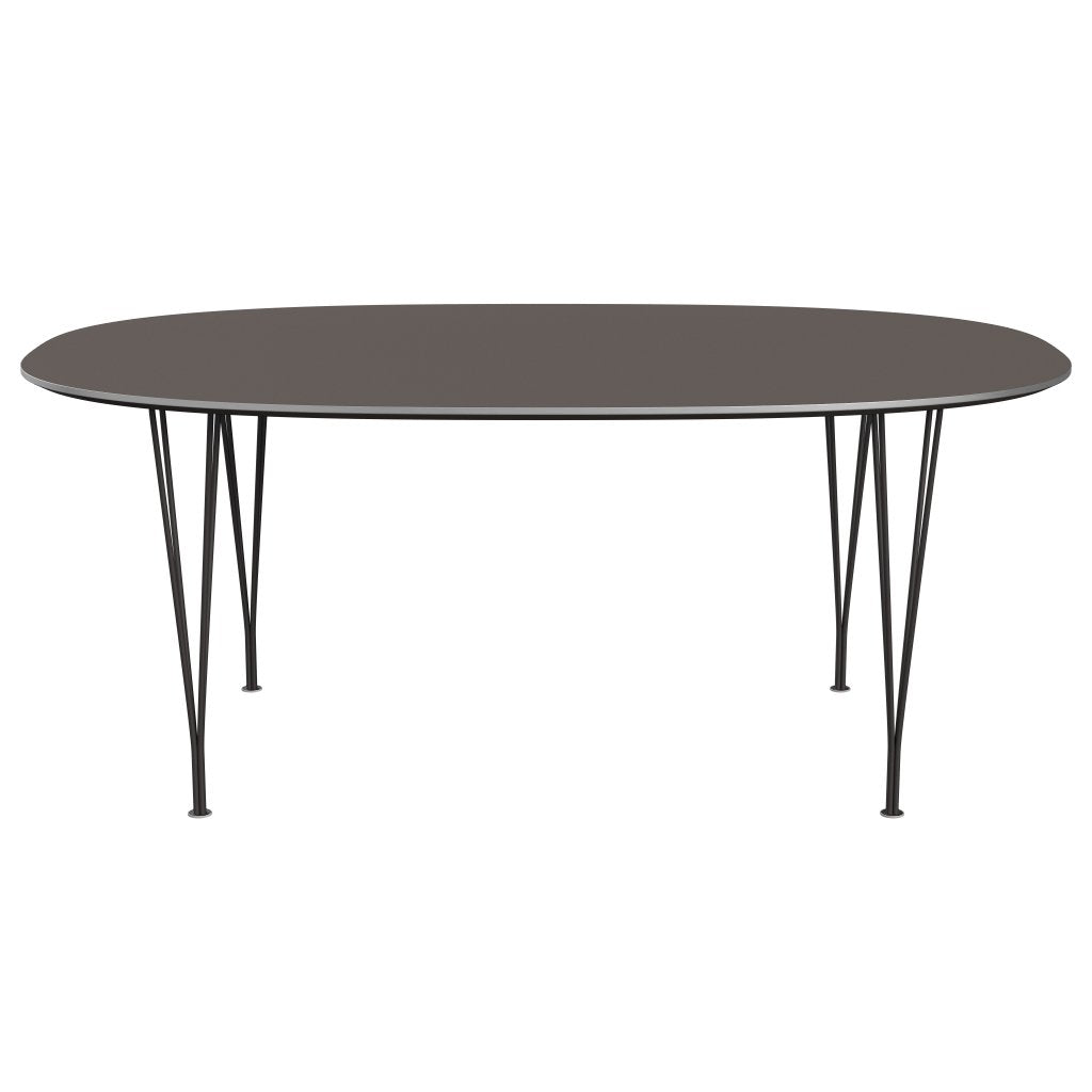 Fritz Hansen Superellipse matbord varmt grafit/grå laminat, 180x120 cm