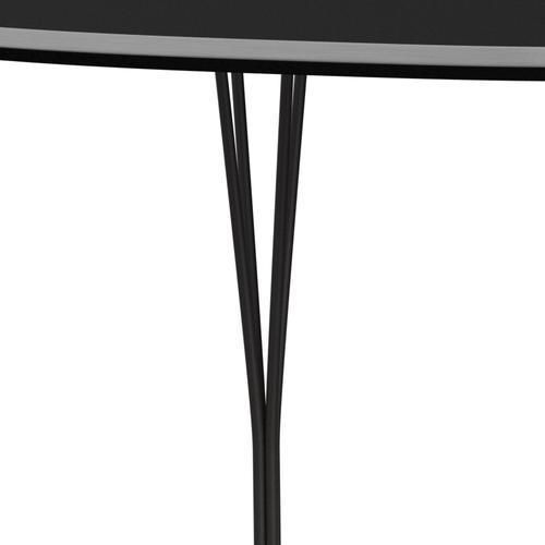 Fritz Hansen Superellipse matbord varmt grafit/svart laminat, 180x120 cm