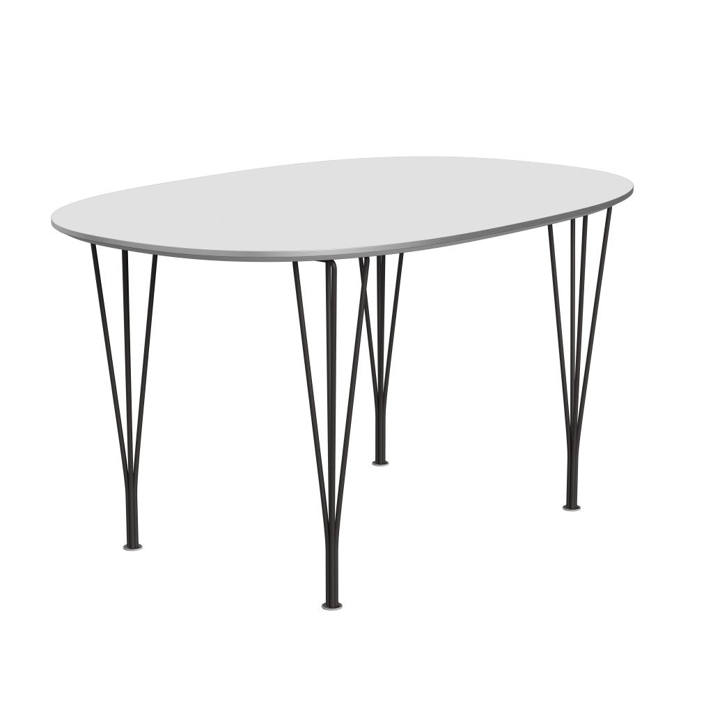 Fritz Hansen Superellipse matbord varmt grafit/vitt laminat, 135x90 cm
