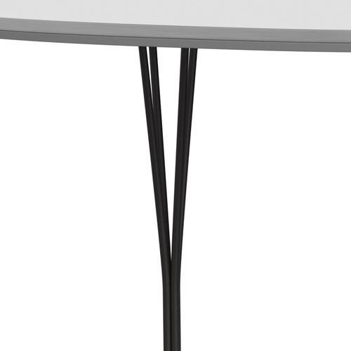 Fritz Hansen Superellipse matbord varmt grafit/vitt laminat, 180x120 cm