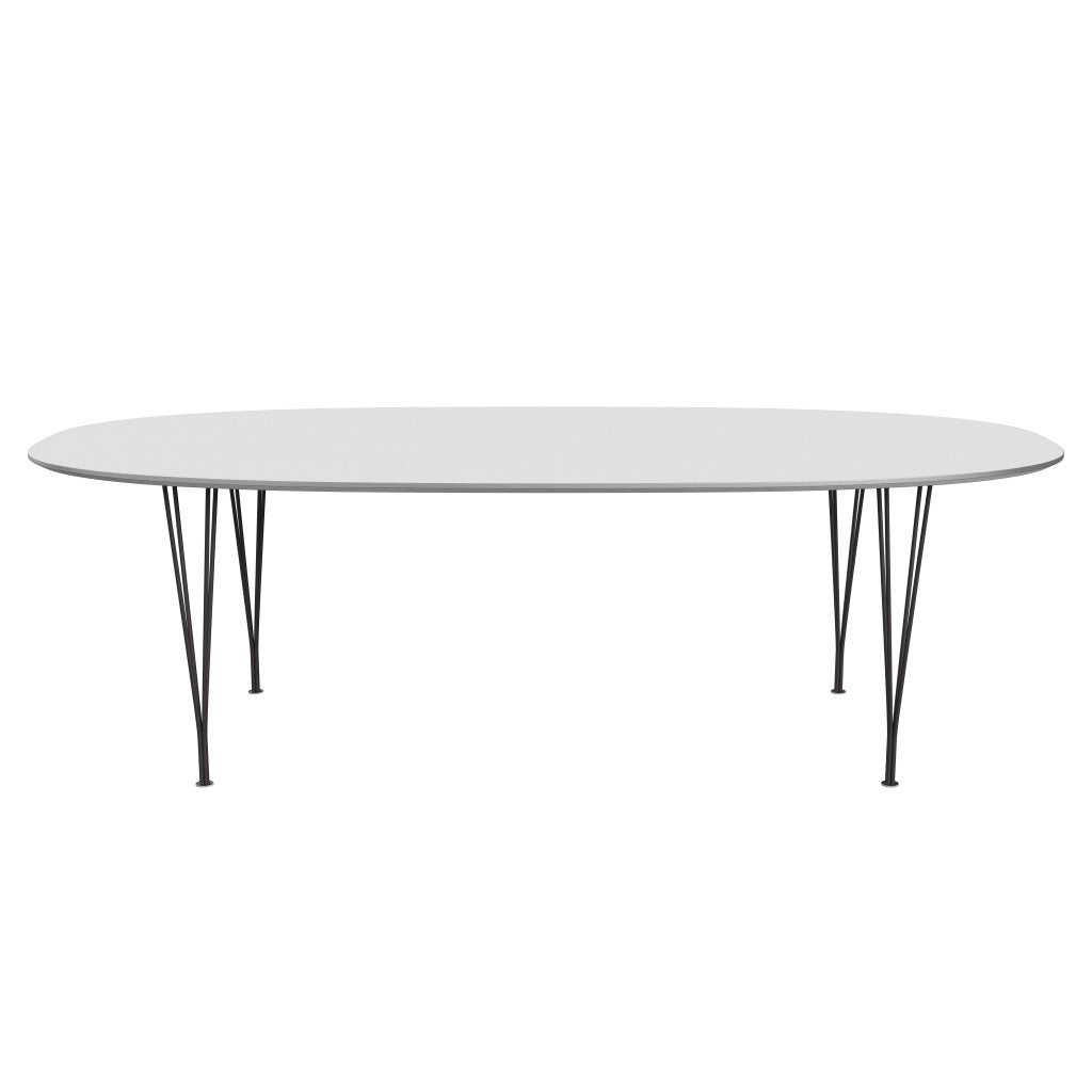 Fritz Hansen Superellipse matbord varmt grafit/vitt laminat, 240x120 cm