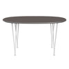 Fritz Hansen Superellipse matbord vitt/grått laminat, 135x90 cm