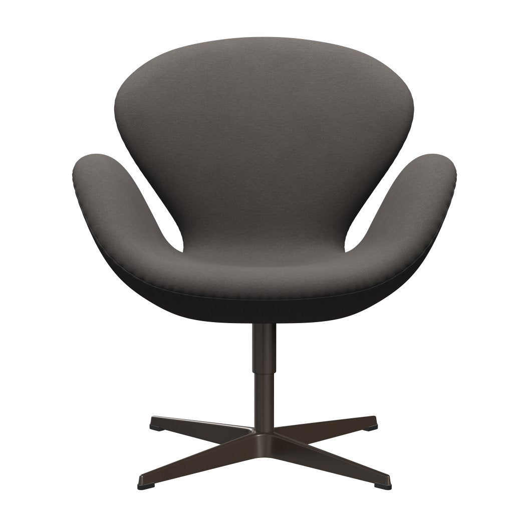 Fritz Hansen Swan Chair, Brown Bronze/Comfort Dark Grey (60008)