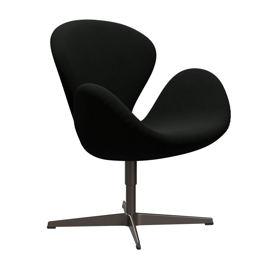 Fritz Hansen Swan Chair, Brown Bronze/Comfort Black (60009)