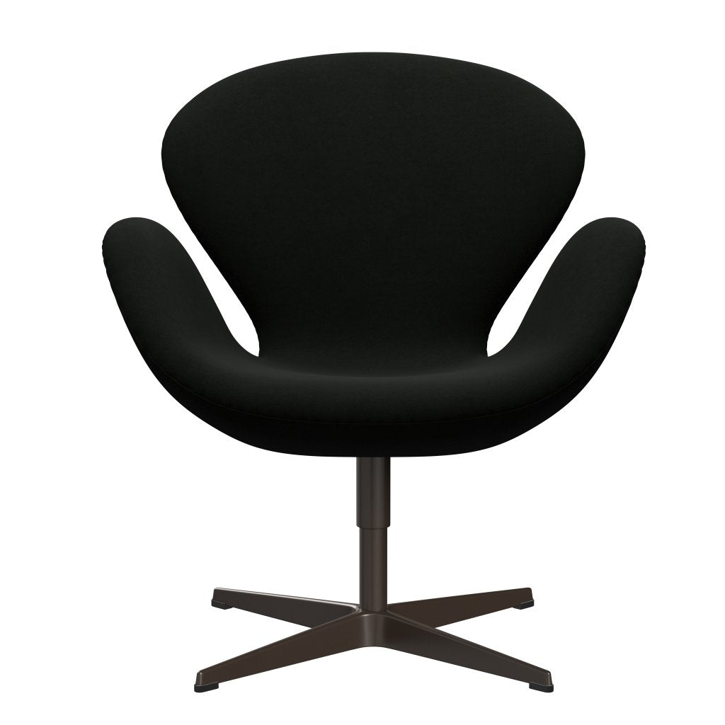 Fritz Hansen Swan Chair, Brown Bronze/Comfort Black (60009)