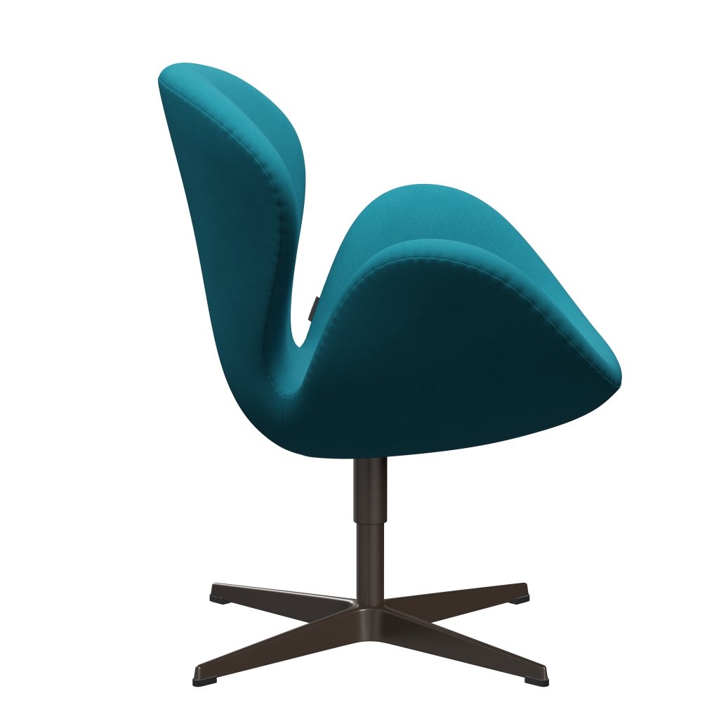Fritz Hansen Swan Chair, Brown Bronze/Comfort Light Turkis