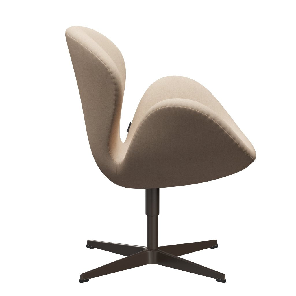 Fritz Hansen Swan Chair, Brown Bronze/Divina MD Cream