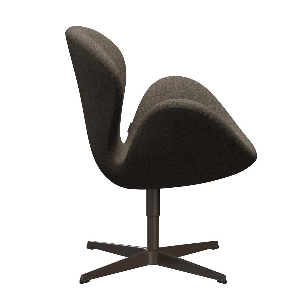 Fritz Hansen Swan Chair, Brown Bronze/Divina MD Mole