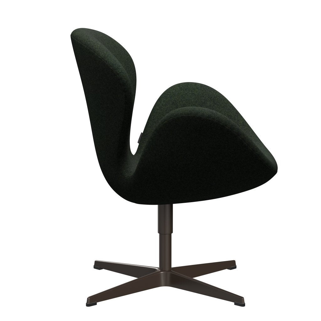 Fritz Hansen Swan Chair, Brown Bronze/Divina MD Mossgreen