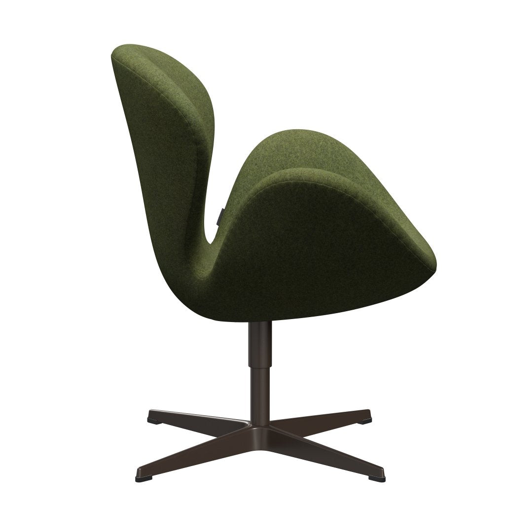 Fritz Hansen Swan Chair, Brown Bronze/Divina MD Wintergreen