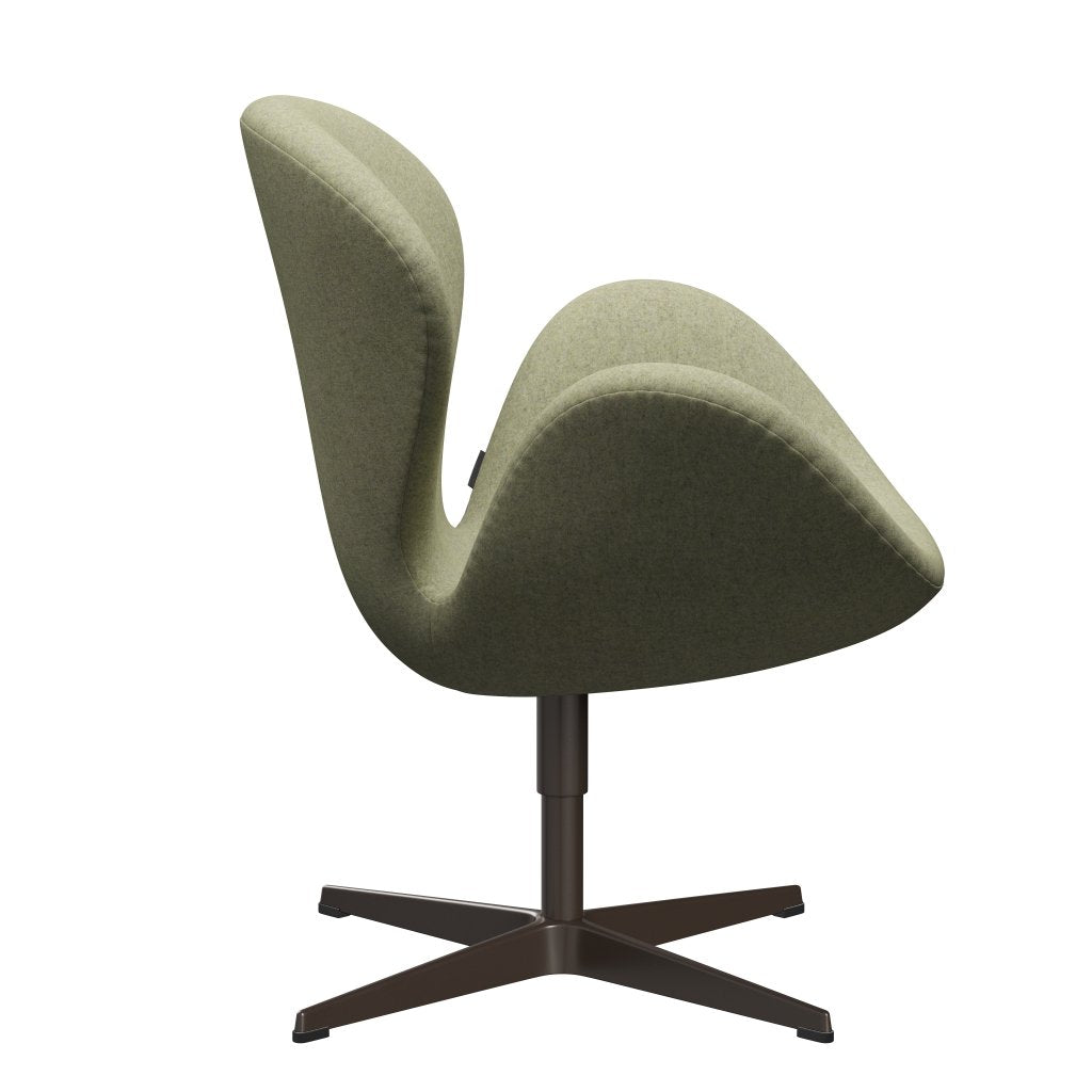 Fritz Hansen Swan Chair, Brown Bronze/Divina MD Palgreen