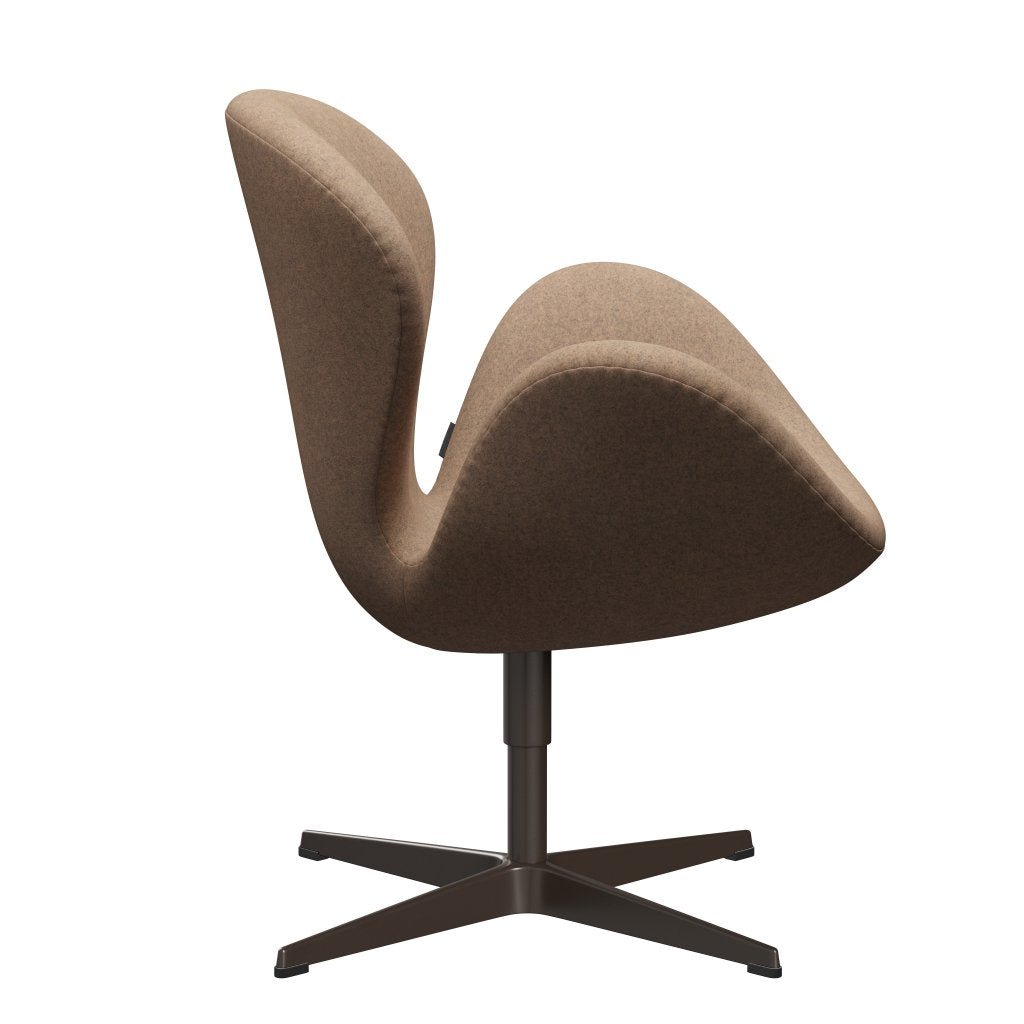 Fritz Hansen Swan stol, brun brons/divina melange grå naken
